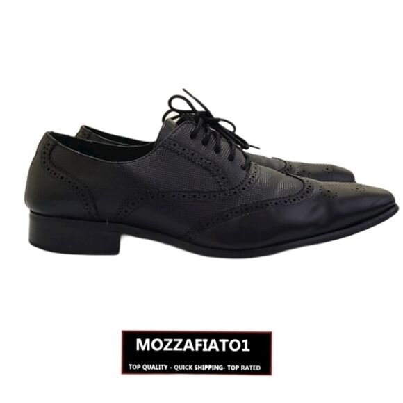 Men us 8.5 leather lining Oxford black shoe - Picture 1 of 8